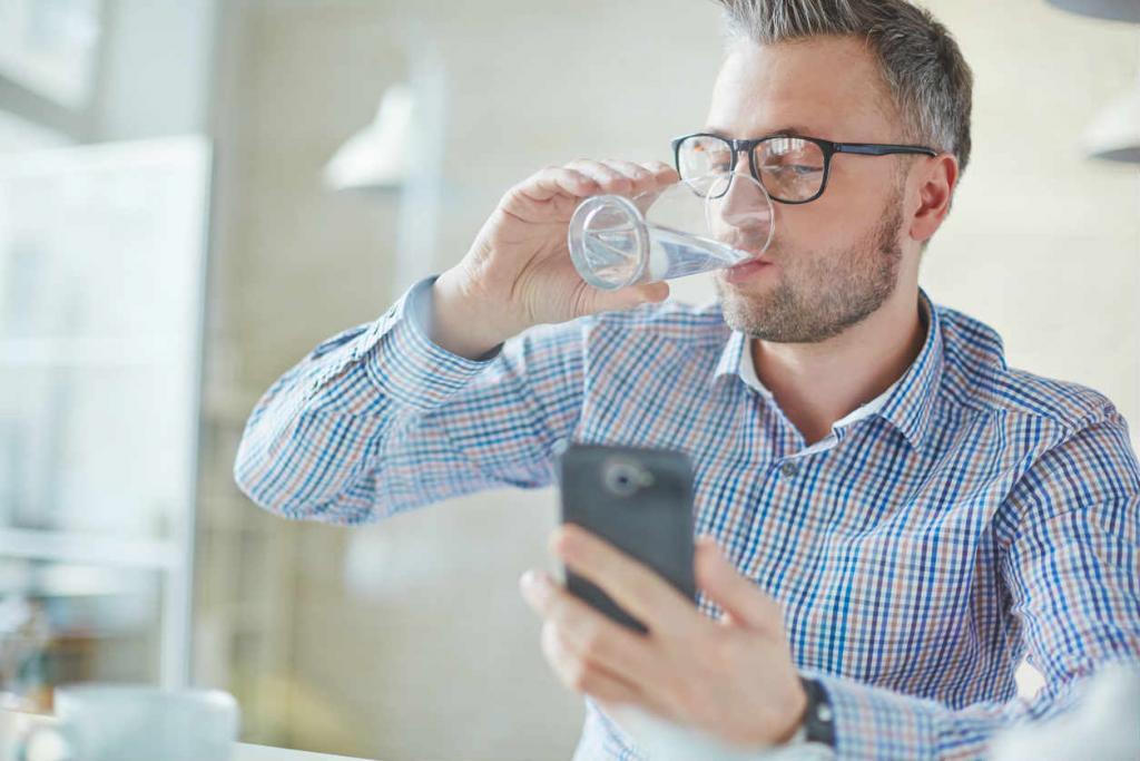 St. Louis man drinking water