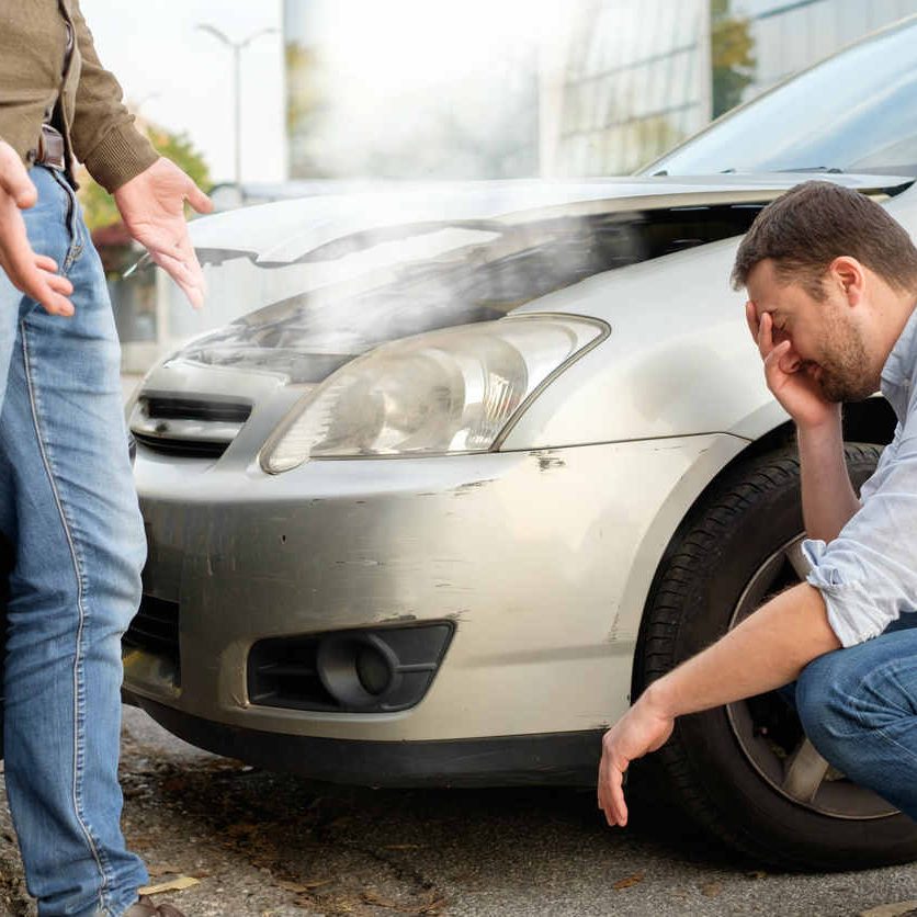 aftermath of a St. Louis car accident